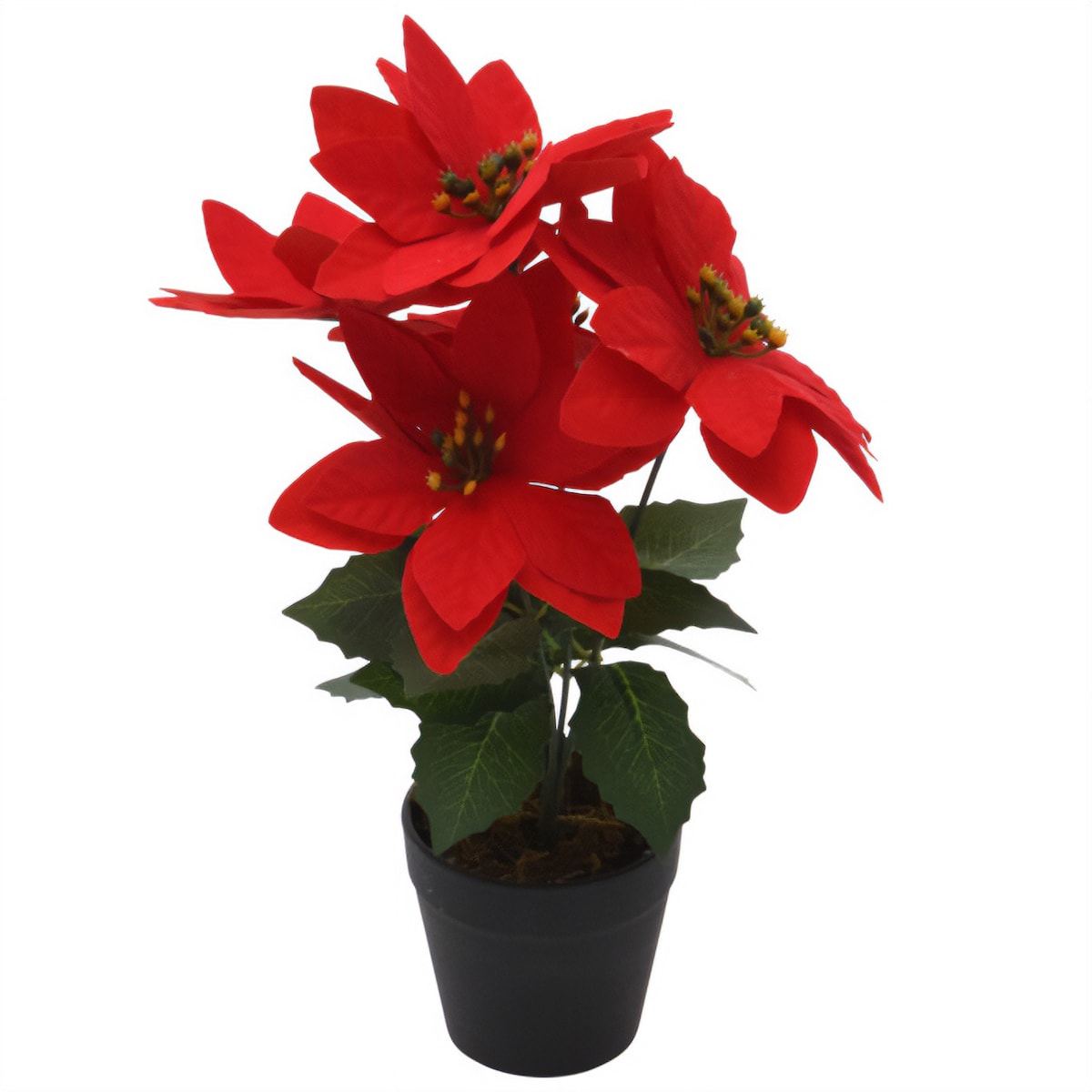 Gwiazda betlejemska, sztuczny kwiat, 29 cm, kolor czerwony, tworzywo sztuczne