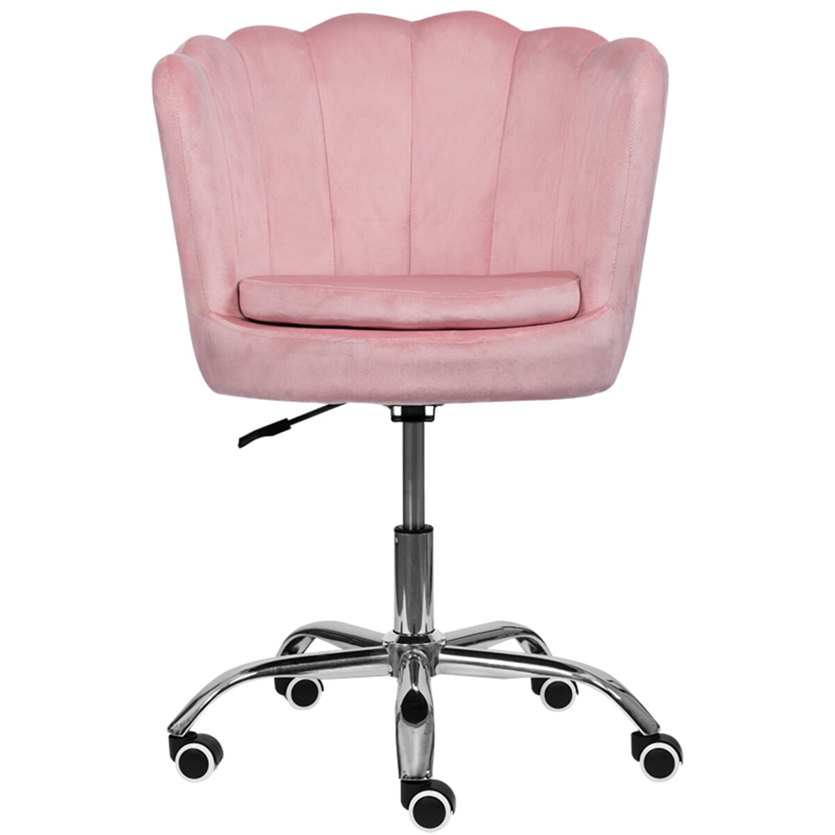 Fotel biurowy krzesło obrotowe welurowe regulowane muszelka