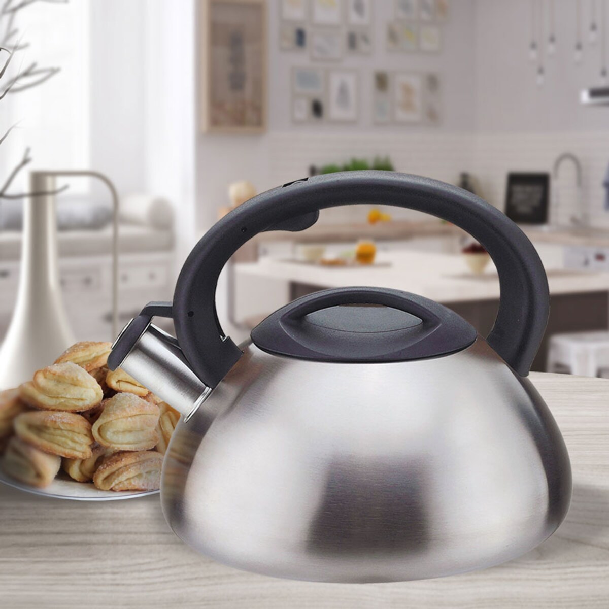 Czajnik stalowy z gwizdkiem na gaz indukcję 3.0L MAESTRO MR-1306