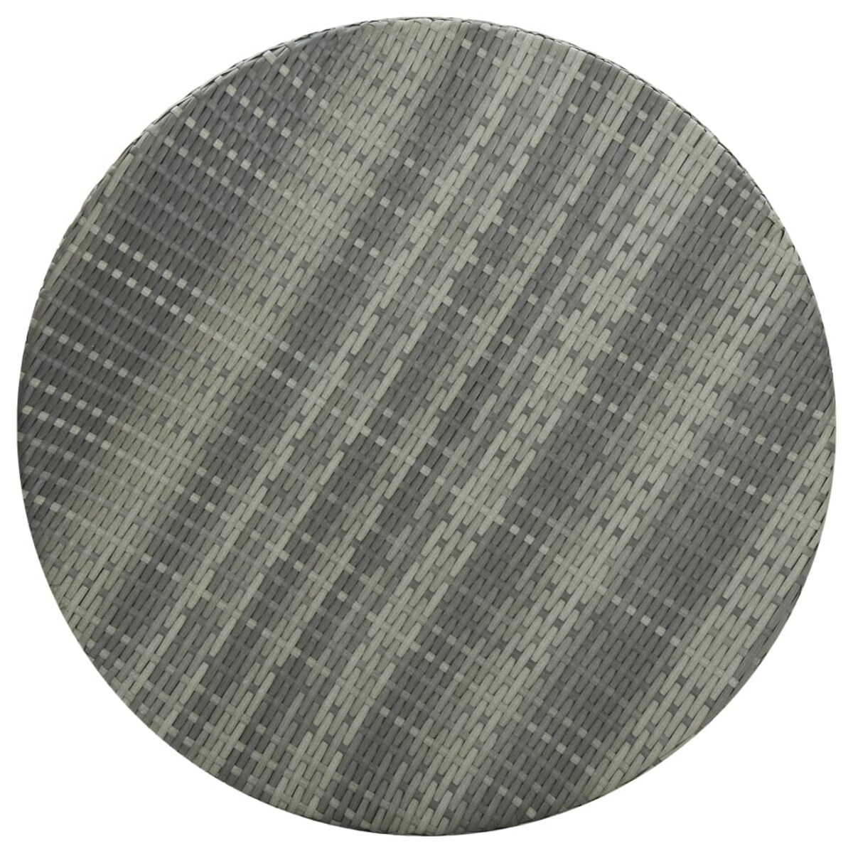 vidaXL Stolik ogrodowy, szary, 75,5 x 106 cm, polirattan