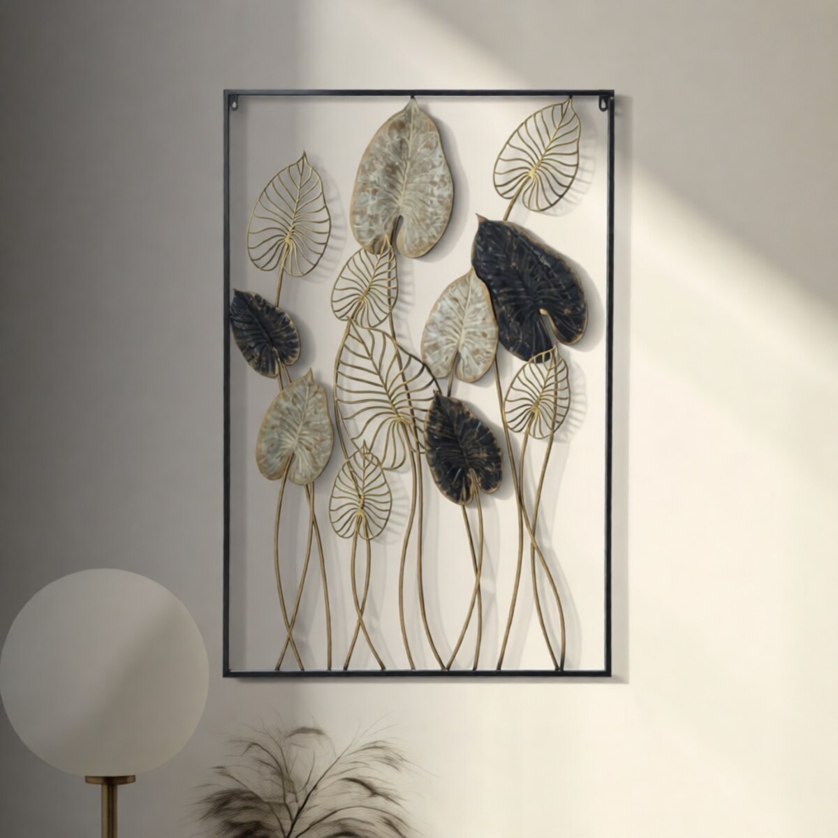 Dekoracja ścienna Centruy - B, kolor wielokolorowy, żelazo, 66 x 100 cm, styl glamour, do salonu i przedpokoju, Mauro Ferretti