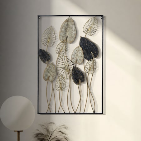 Dekoracja ścienna Centruy - B, kolor wielokolorowy, żelazo, 66 x 100 cm, styl glamour, do salonu i przedpokoju, Mauro Ferretti