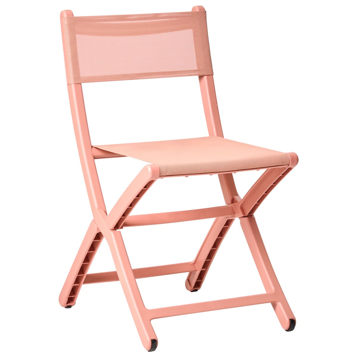 Zestaw 4 krzeseł ogrodowych TALCA Składane Koralowy