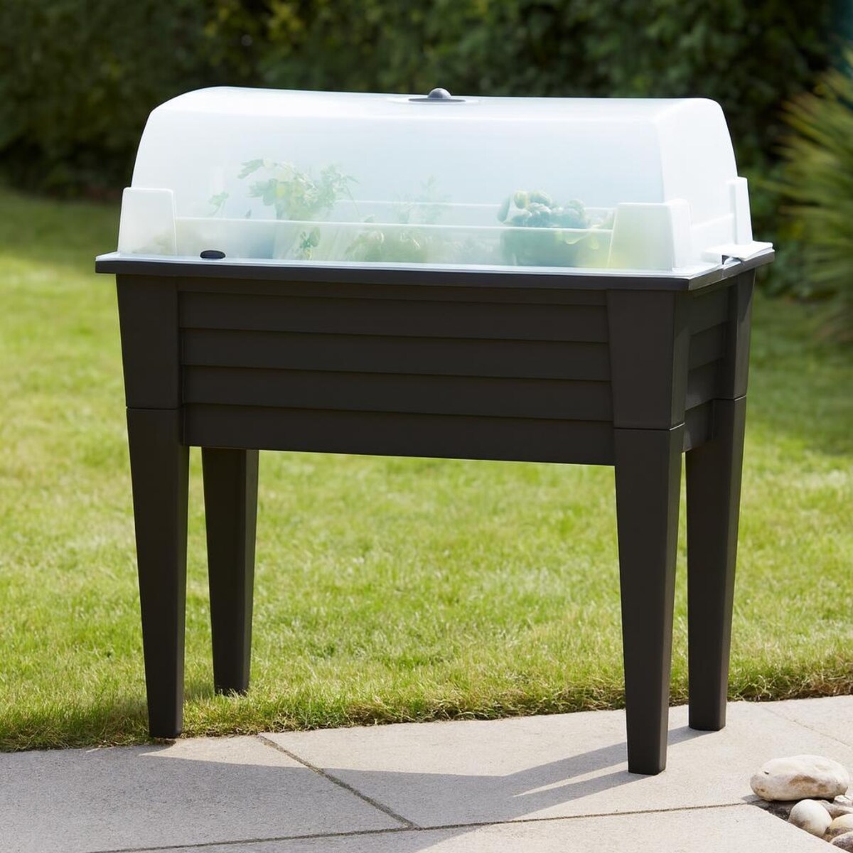 Stolik ogrodowy do upraw BOTANIC, miniszklarnia z pokrowcem ochronnym, 78 cm