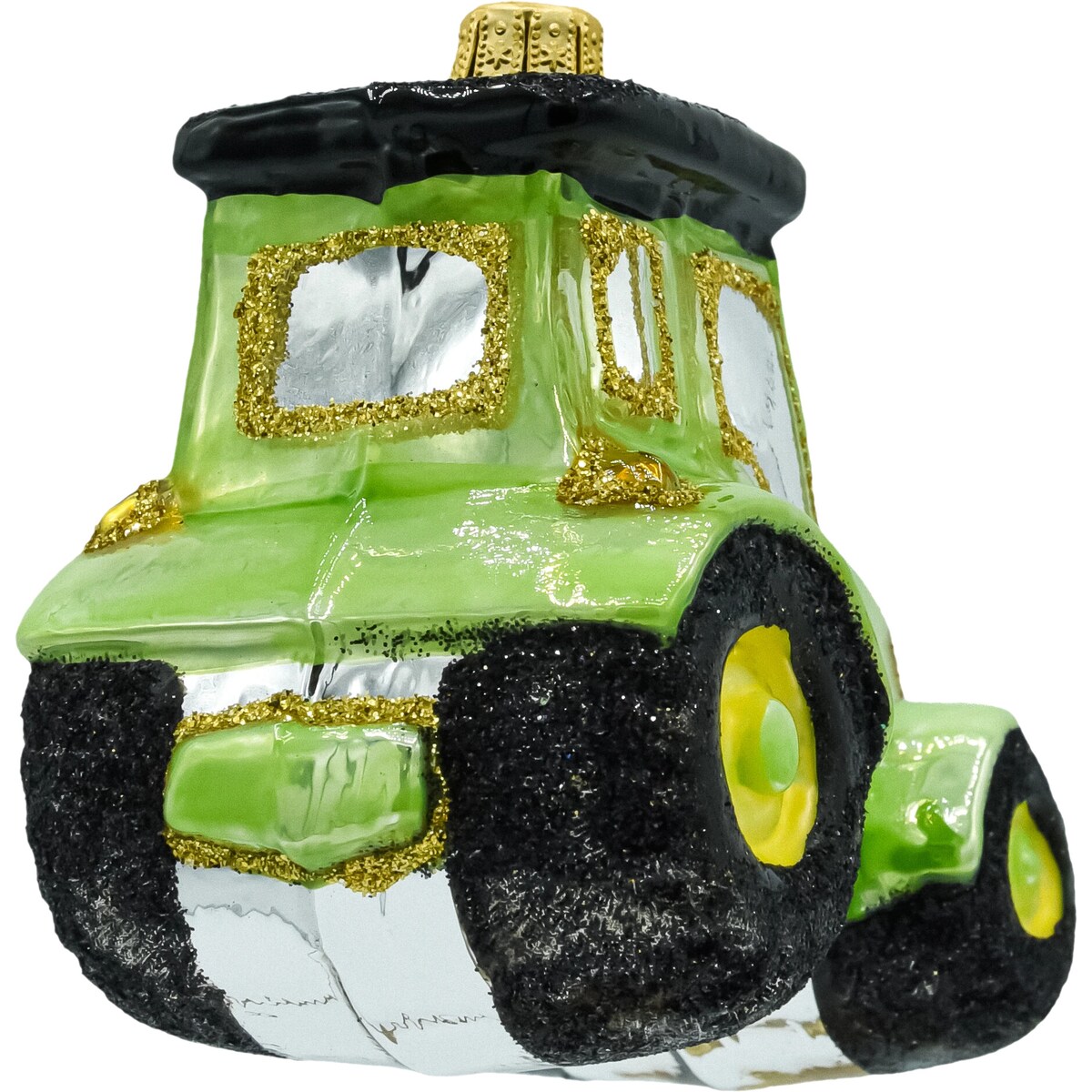 Bombka choinkowa szklana: Traktor: zielony