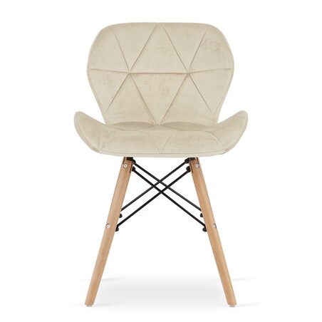 Krzesło Do Jadalni Kuchni Salonu Lago Aksamit - Beż