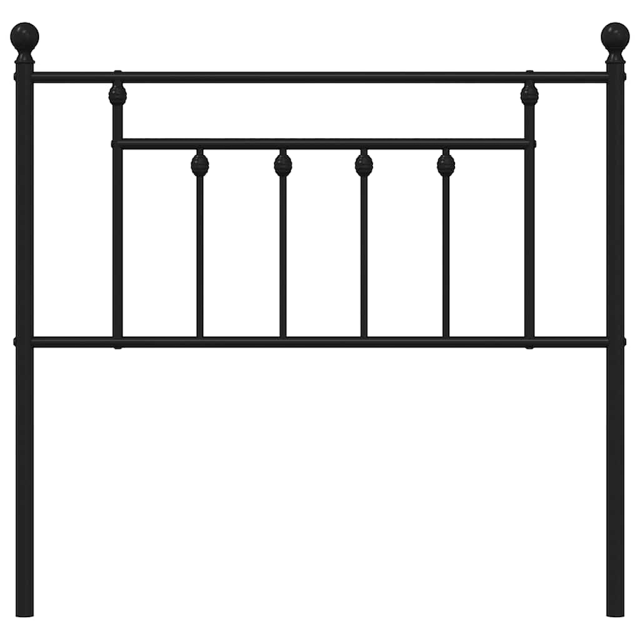 vidaXL Metalowe wymienne wezgłowie, czarne, 90 cm