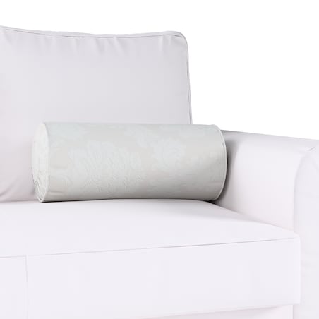 Poduszka wałek z zakładkami, liście akantu na jasno-popielatym tle , Ø20 x 50 cm, Damasco