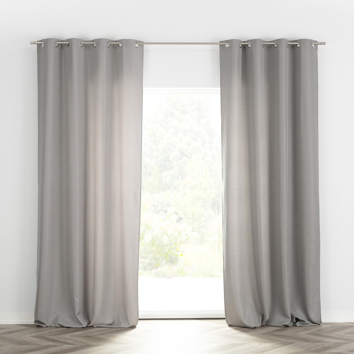 Zasłona BASIC na kółkach 140x280cm popielaty 1 szt. 140x280 szary