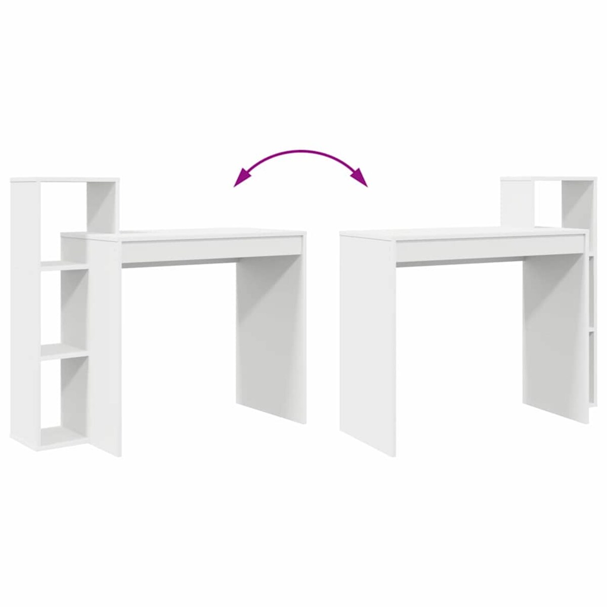 vidaXL Biurko z półką Biały 100 x 40 x 90 cm Materiał drewnopochodny