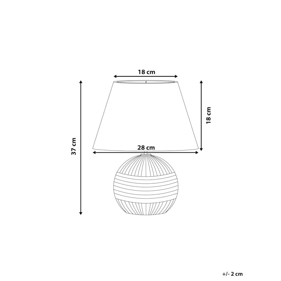 Lampka nocna porcelanowa brązowa SADO