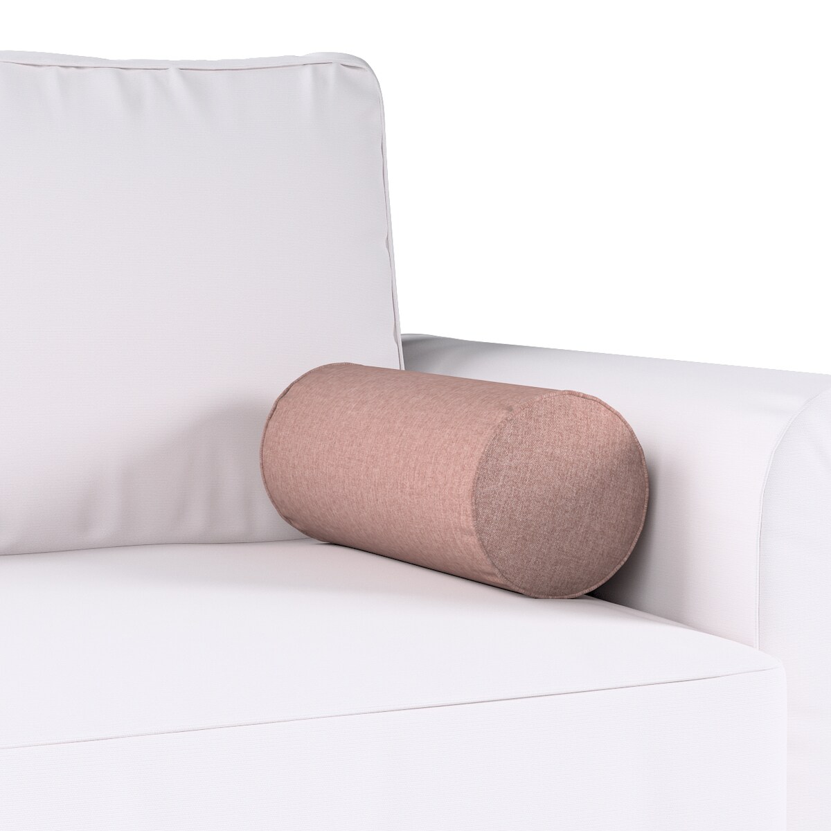 Poduszka wałek prosty, zgaszony róż szenil, Ø16 x 40 cm, City