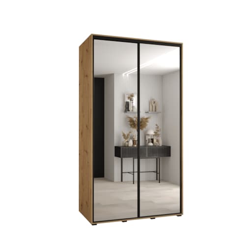 Szafa przesuwna Garderoba DAVOS 2 130 artisan/artisan/czarny