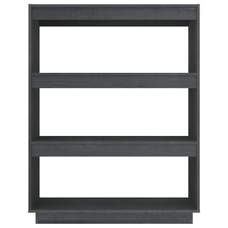 vidaXL Regał na książki/przegroda, szary, 80x35x103 cm, drewno sosnowe