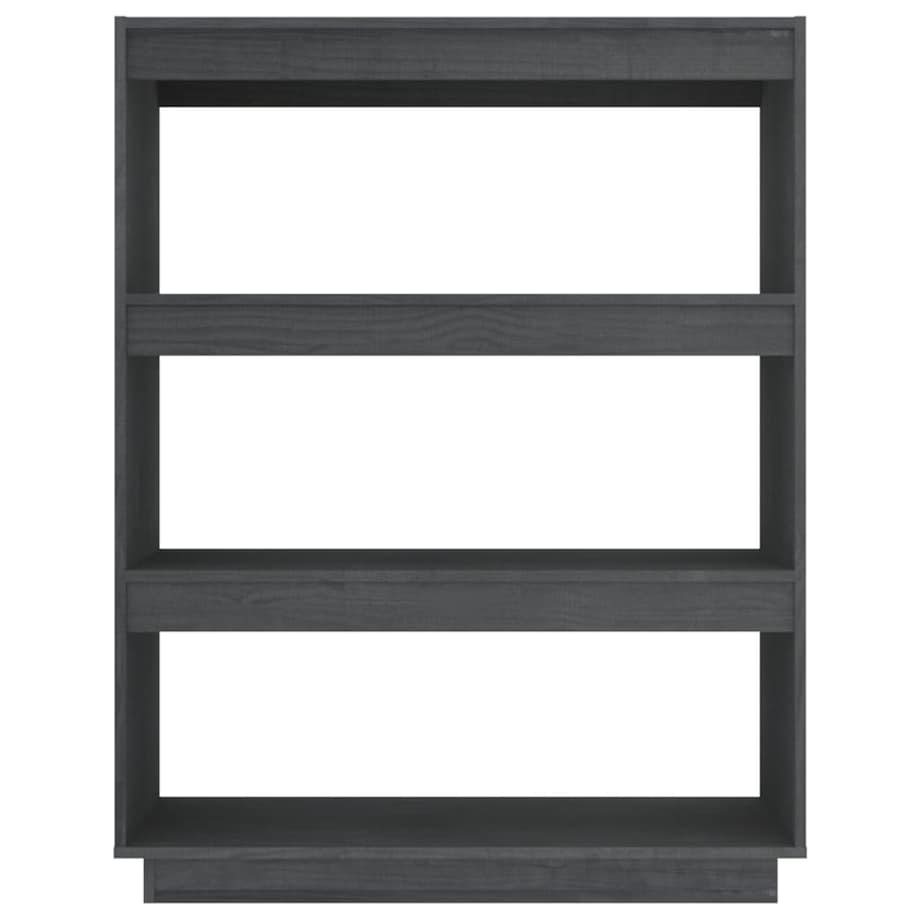 vidaXL Regał na książki/przegroda, szary, 80x35x103 cm, drewno sosnowe