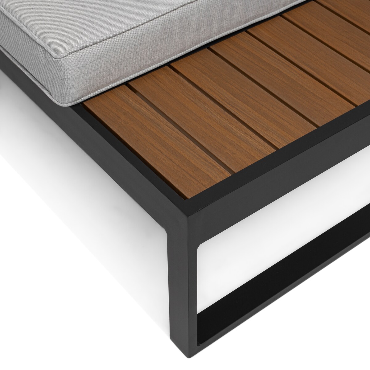 MEBLE OGRODOWE ALUMINIOWE NAROŻNIK NICEA SZARO GRAFITOWA PRAWA