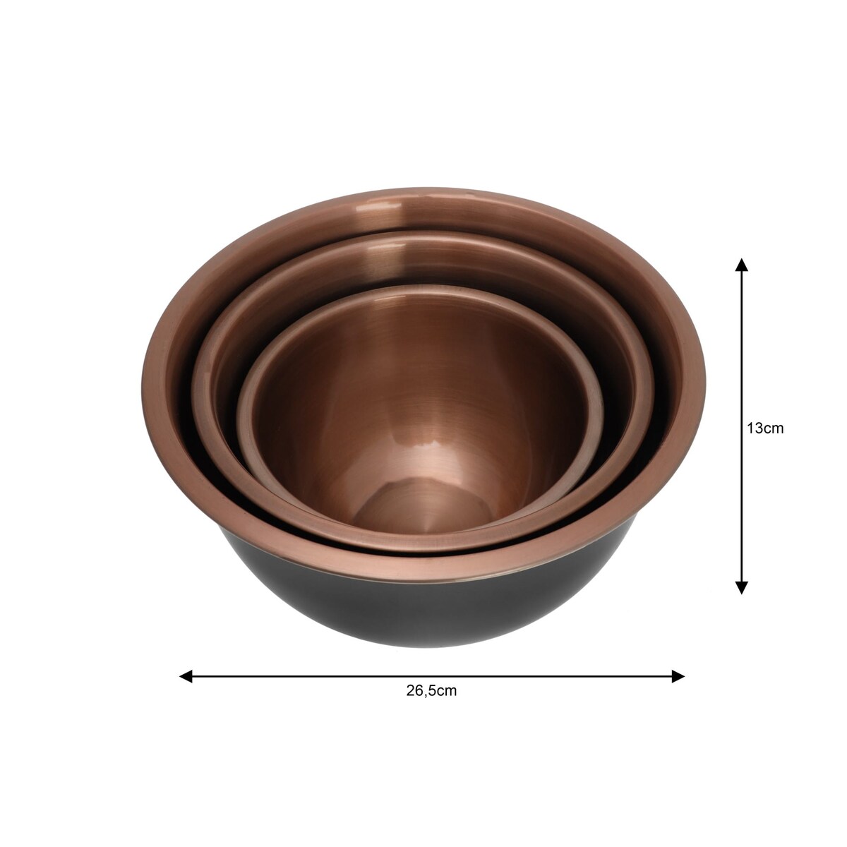 Zestaw 3 misek stalowych miski kuchenne KLAUSBERG