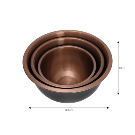 Zestaw 3 misek stalowych miski kuchenne KLAUSBERG