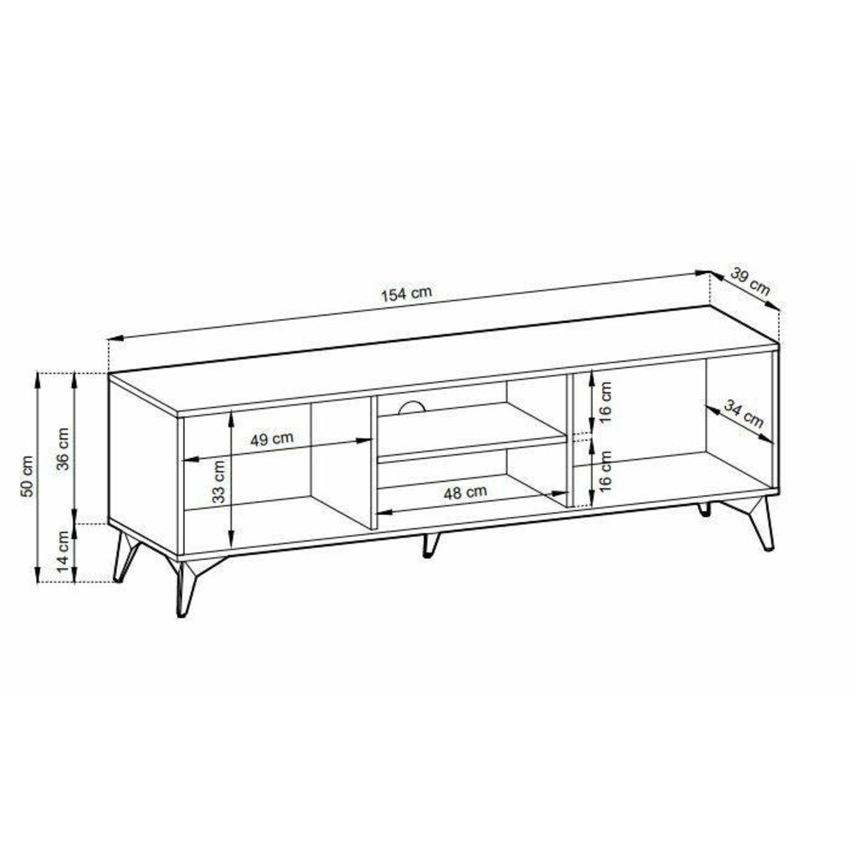 Szafka RTV Fargo w jodełkę