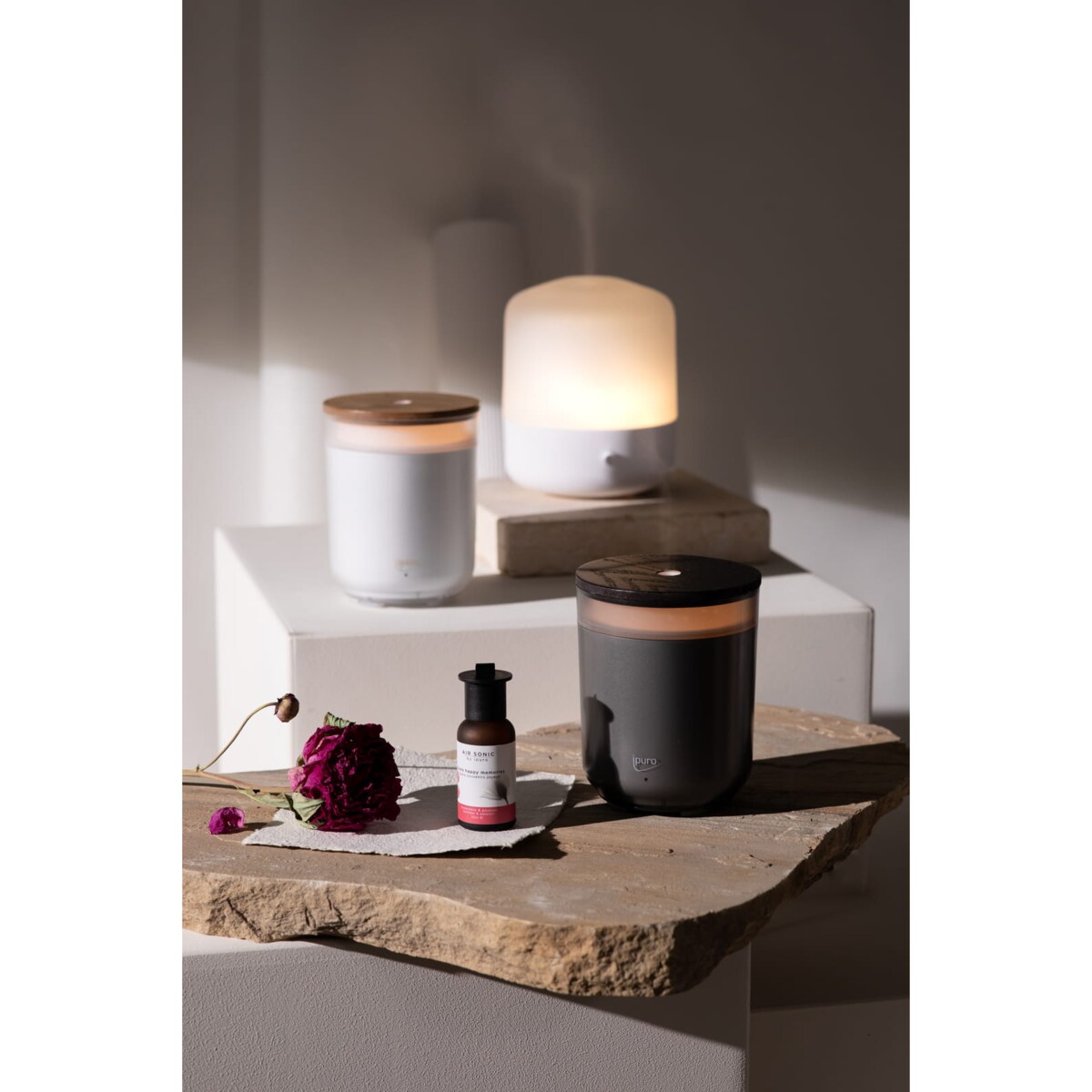 Dyfuzor ultrasoniczny ipuro AIR SONIC aroma candle grey