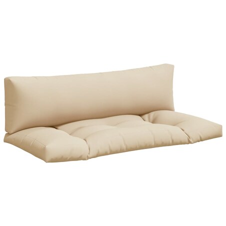 vidaXL Poduszki na sofę z palet, 2 szt., beżowe, tkanina