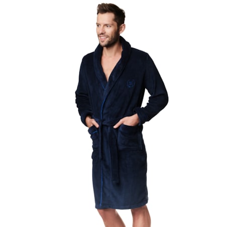 Szlafrok Molto 39390-59X Granatowy Granatowy, XXL