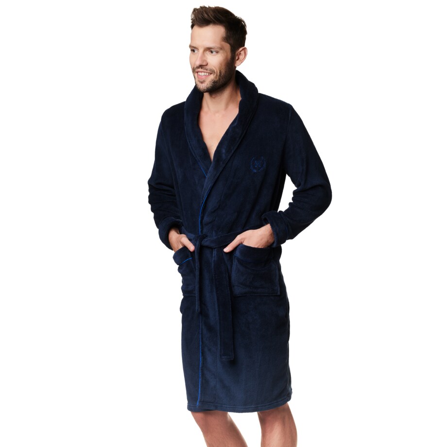Szlafrok Molto 39390-59X Granatowy Granatowy, XXL