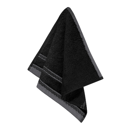 Kąpielowy Czarny Ręcznik 30 x 30 Welur 100% Bawełna do Łazienki Ręczniczek