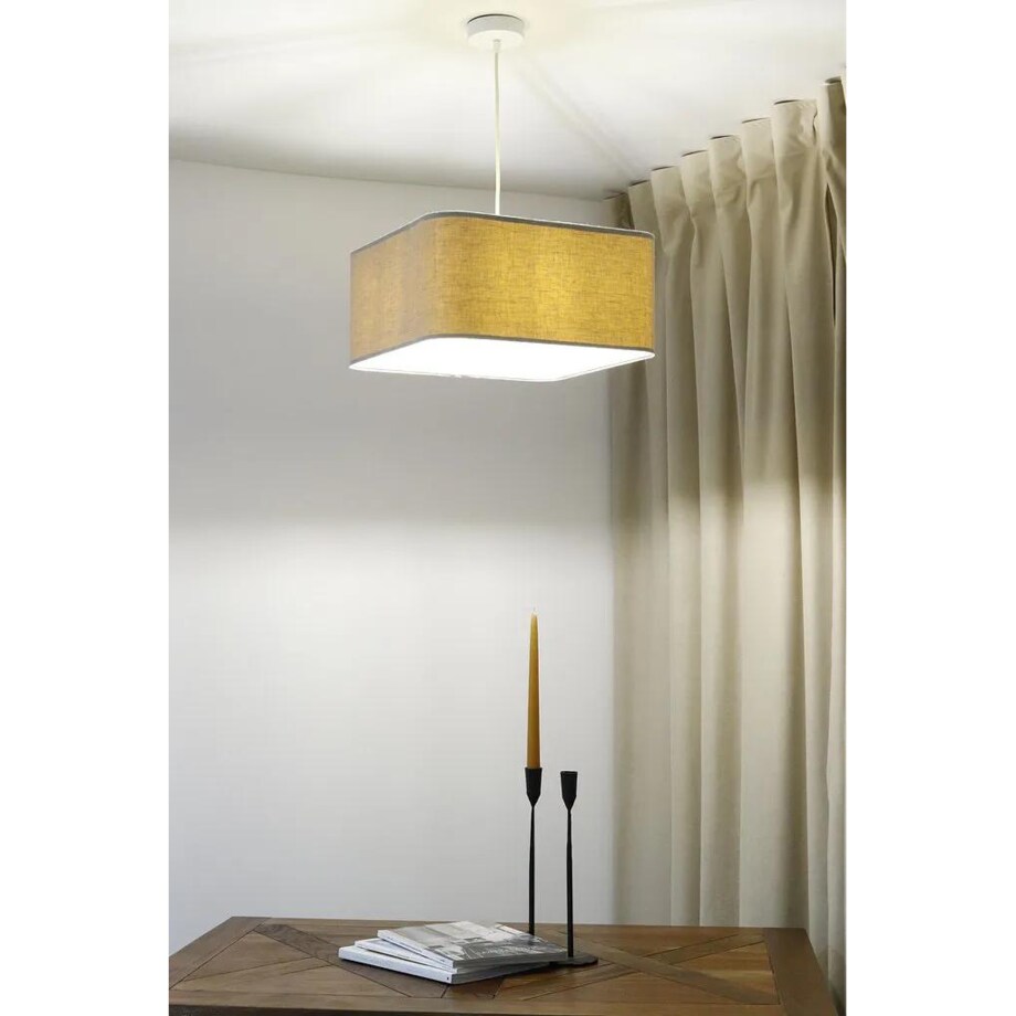 Lampa wisząca KWADRO LEN 001-40w30 jasna beżowa