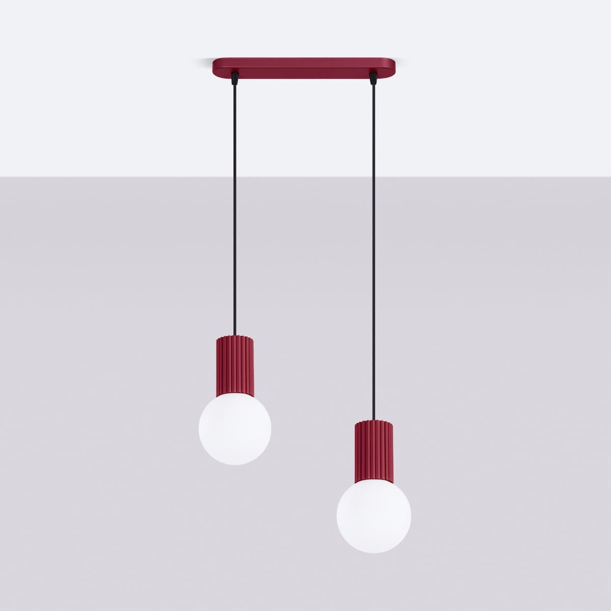 Lampa wisząca HALO 2L burgund