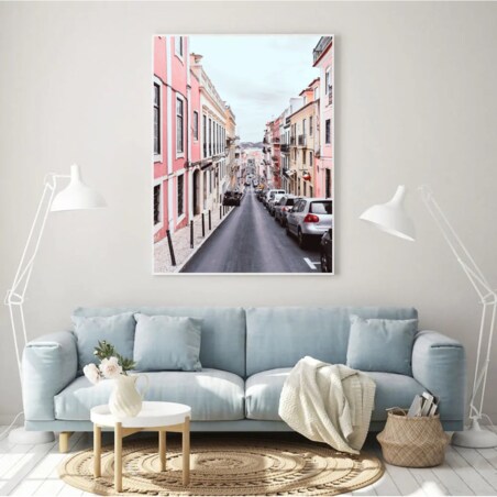 Poster Story, Plakat, Obraz - Różowa Uliczka, wymiary 42 x 60 cm