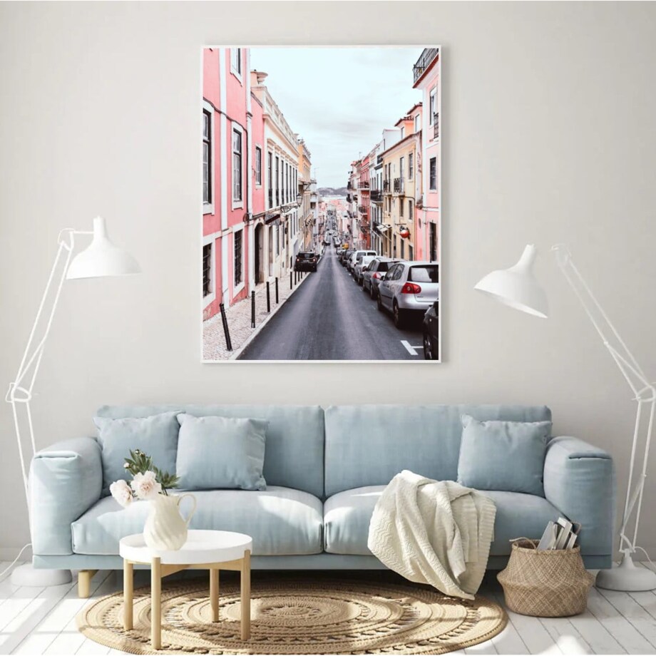 Poster Story, Plakat, Obraz - Różowa Uliczka, wymiary 42 x 60 cm