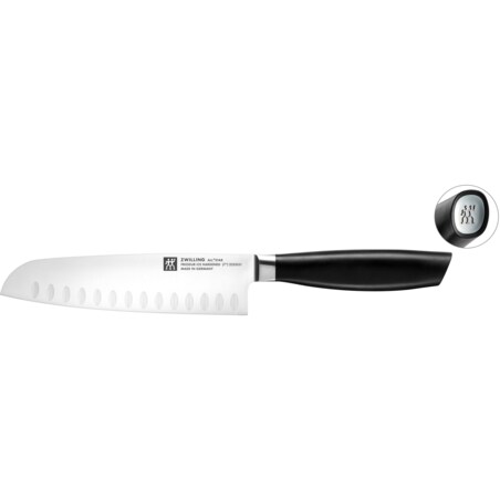 Nóż Santoku z rowkami Zwilling All * Star - 18 cm, Srebrny