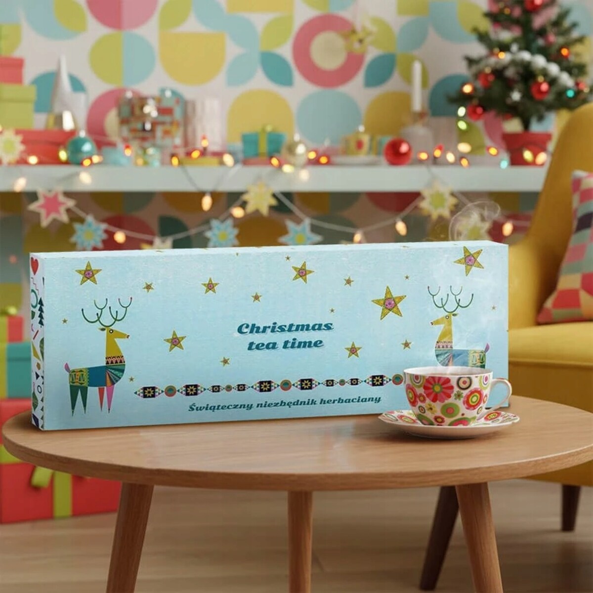 ŚWIĄTECZNY NIEZBĘDNIK HERBACIANY Z ZAPARZACZEM KAWĄ WOSKAMI SOJOWYMI - PREZENT UPOMINEK NA MIKOŁAJA ŚWIĘTA GWIAZDKĘ BOŻE NARODZENIE POD CHOINKĘ DLA KOBIETY FACETA