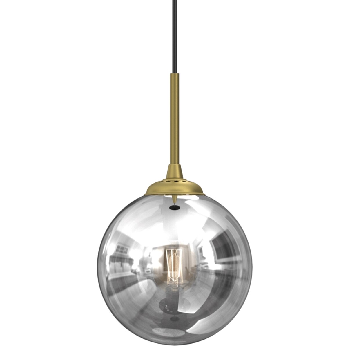 Lampa wisząca Reflex MLP8413 ball przydymiona złota