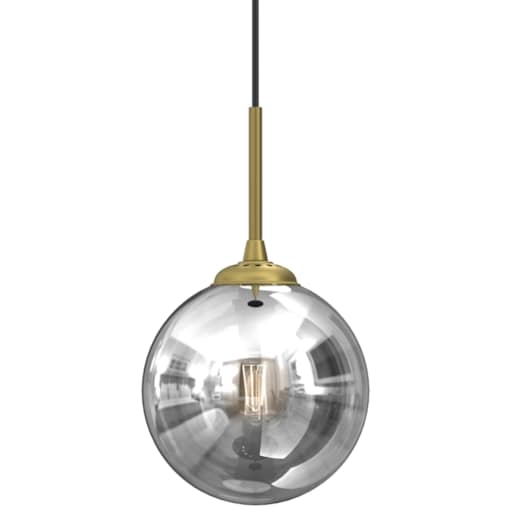 Lampa wisząca Reflex MLP8413 ball przydymiona złota