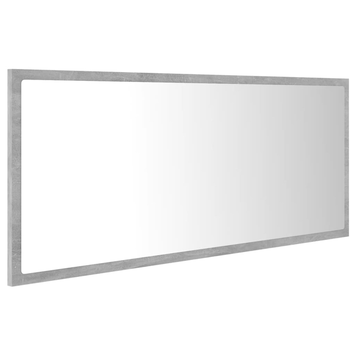 vidaXL Lustro łazienkowe LED, szarość betonu, 100x8,5x37 cm, akryl