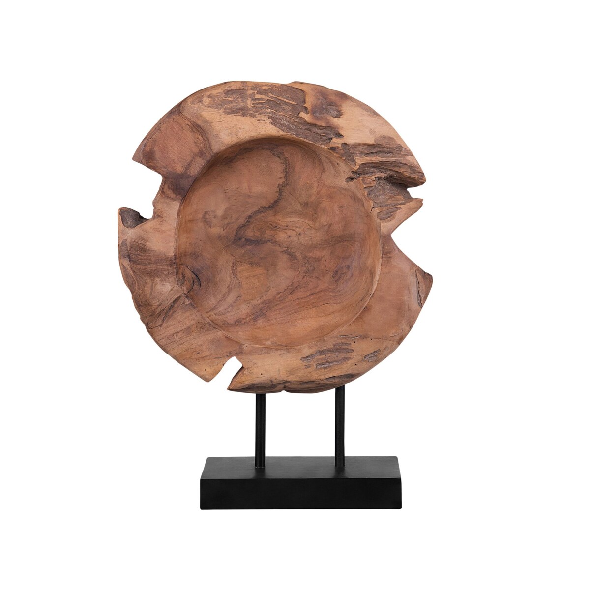 Figurka dekoracyjna Ryba PLAICE FISH Drewno tekowe Brązowy