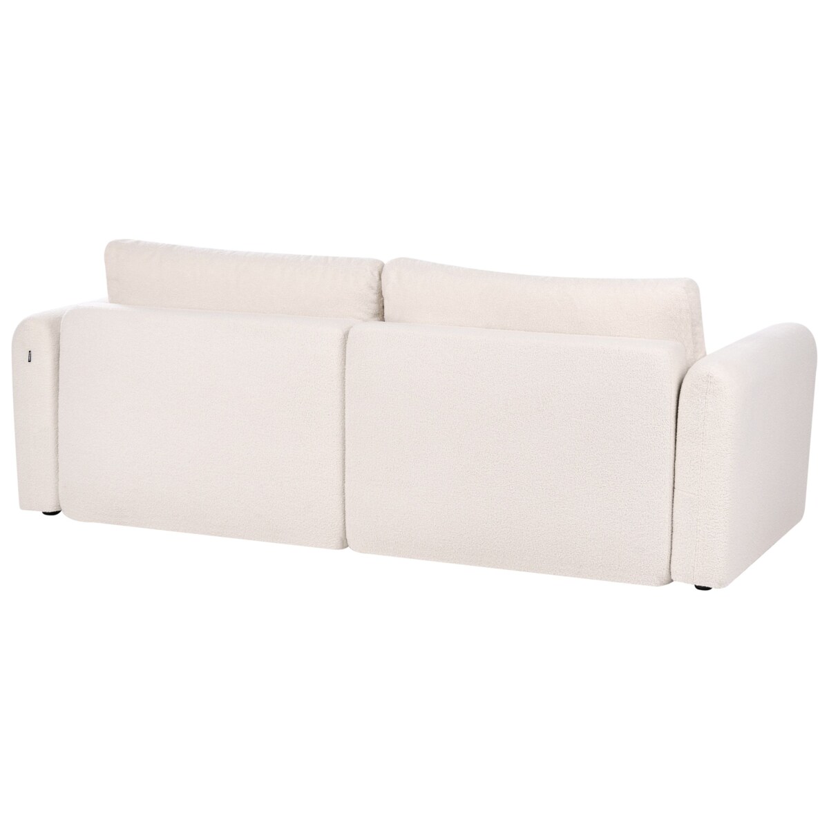 Sofa rozkładana dla 3 osób VAXHOLM Boucle Jasnobeżowy ze schowkiem