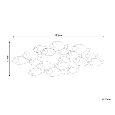 Dekoracja ścienna Ryba FERMIUM 47 cm Metal Kolorowy