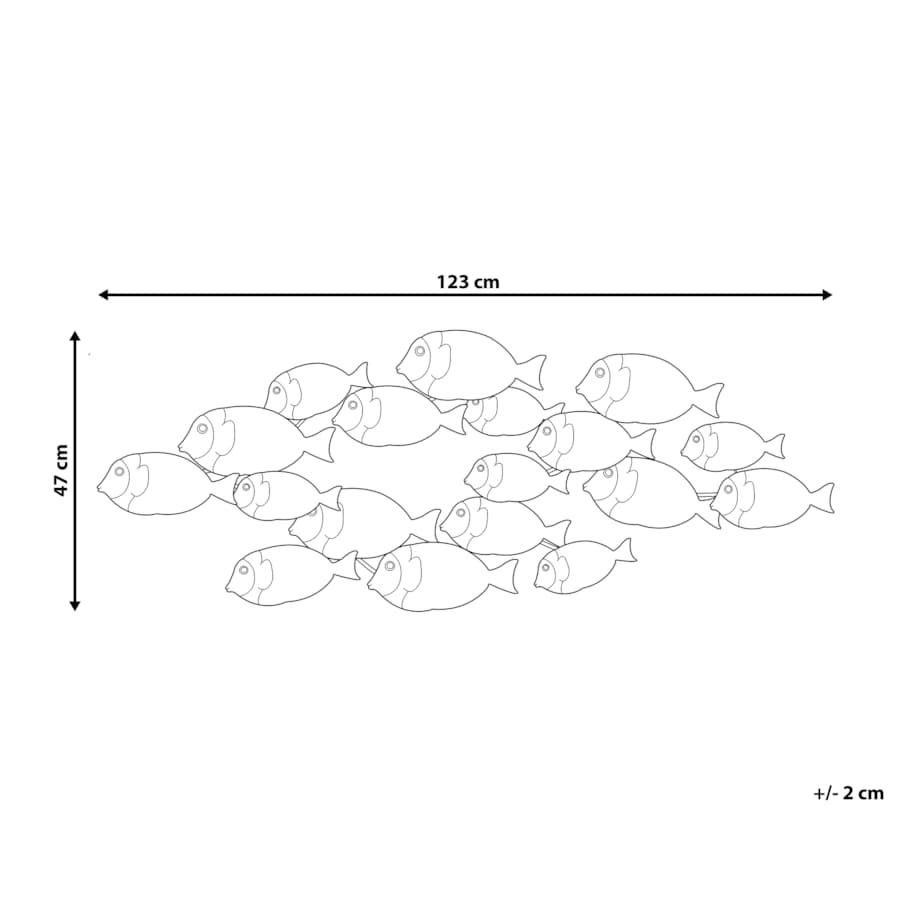 Dekoracja ścienna Ryba FERMIUM 47 cm Metal Kolorowy
