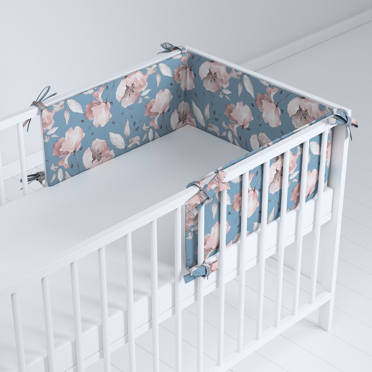 Ochraniacz do łóżeczka, niebiesko-różowy, 180x30cm, Magic Collection