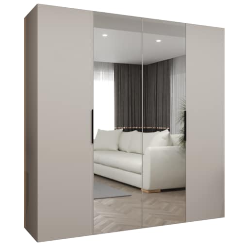 Szafa uchylna otwierana MARBELLA 2 200 wys. 202 cm Kaszmir + u. Czarny