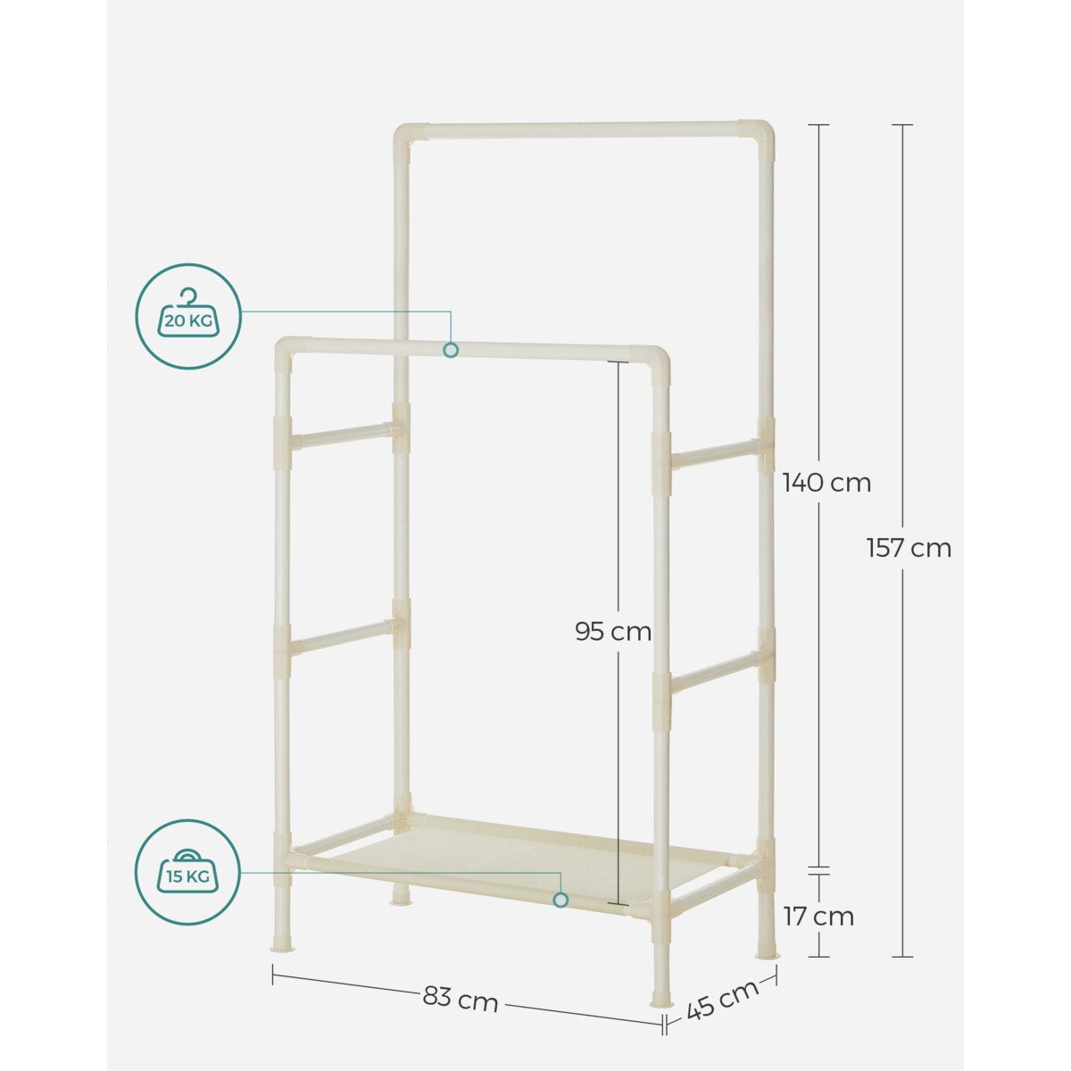 Wieszak Na Ubrania Do Sypialni Pokoju Korytarza Beżowy