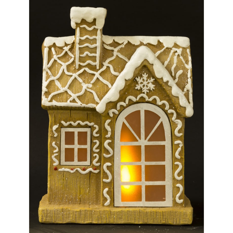 Dekoracja - piernikowy domek LED 32x23 cm