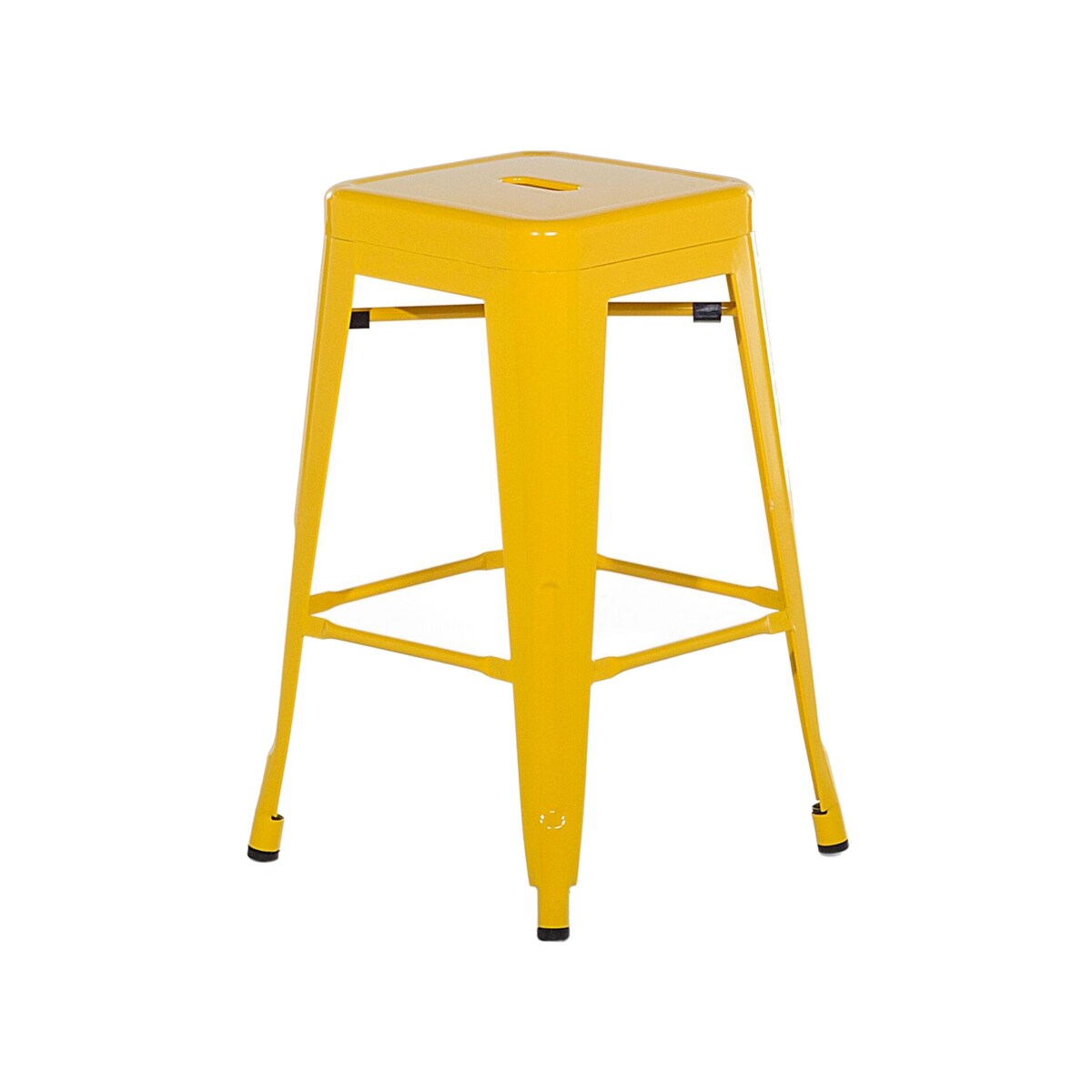 Zestaw 2 stołków barowych metalowych 60 cm żółty CABRILLO