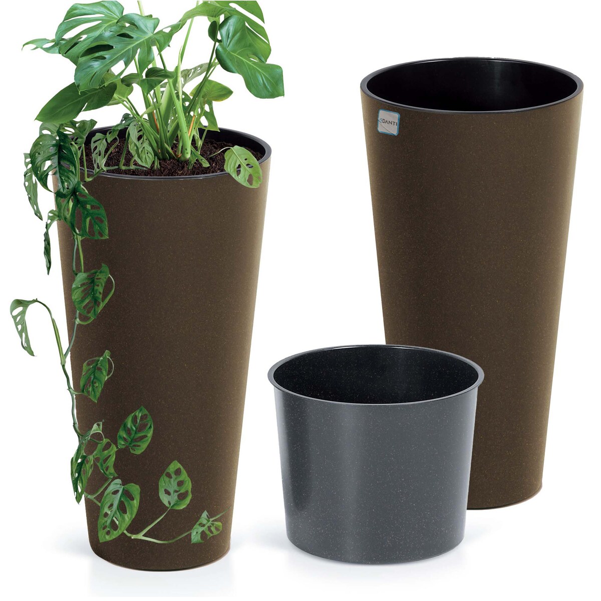 Donica Doniczka Ogrodowa 20 Cm Na Taras Do Ogrodu Domu Eco Wood Kawa