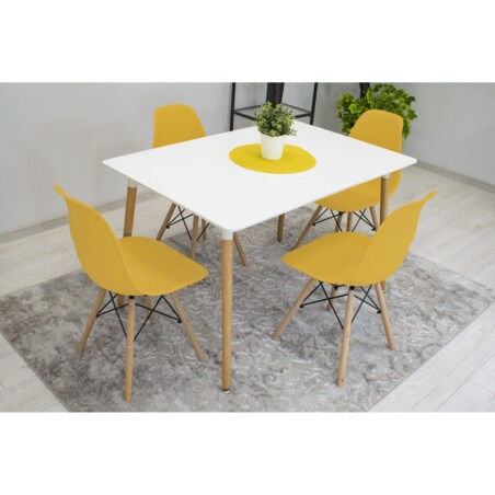 Krzesło Do Jadalni Kuchni Salonu Osaka Musztarda / Nogi Naturalne