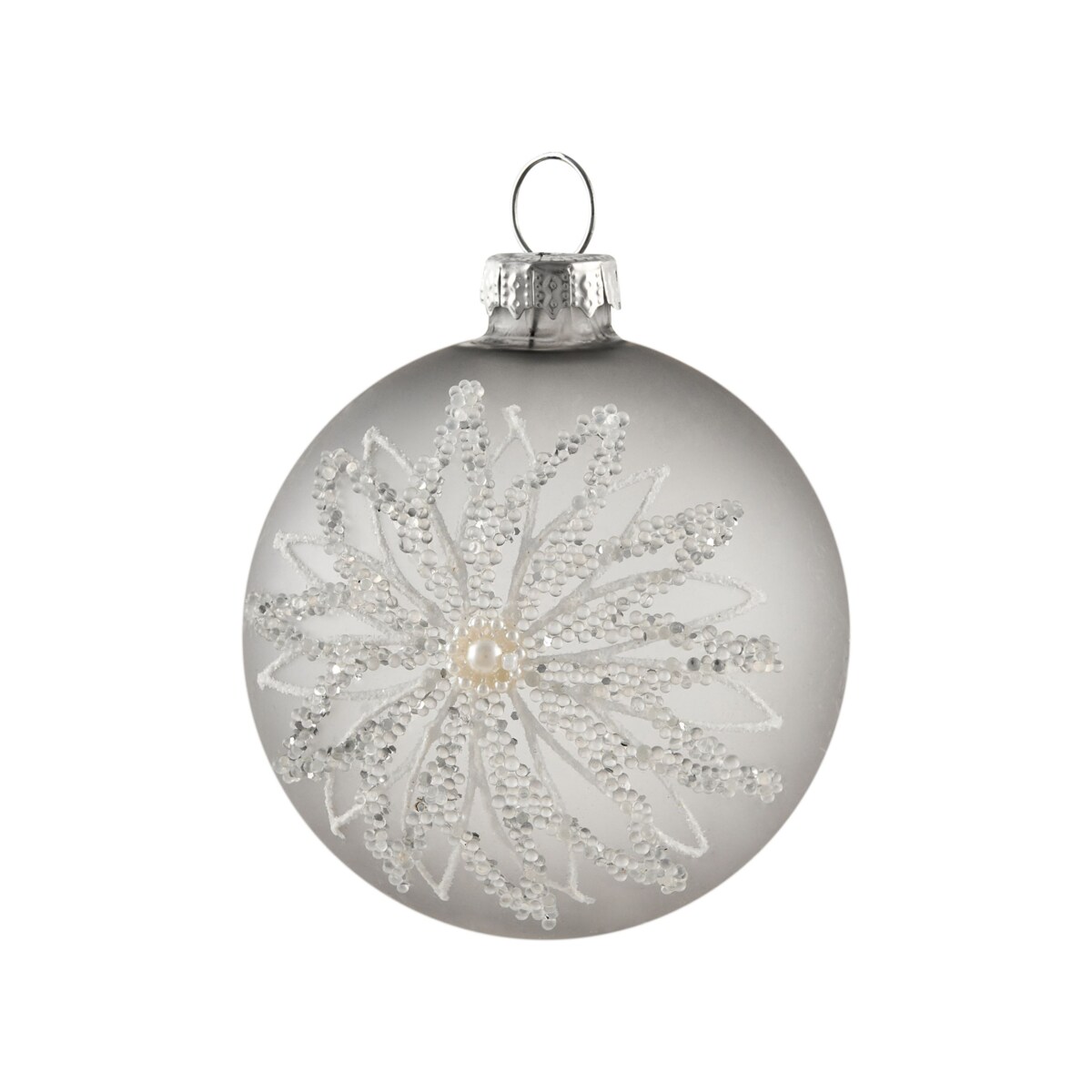 Zestaw 35 bombek FROSTFALL Szkło Szary