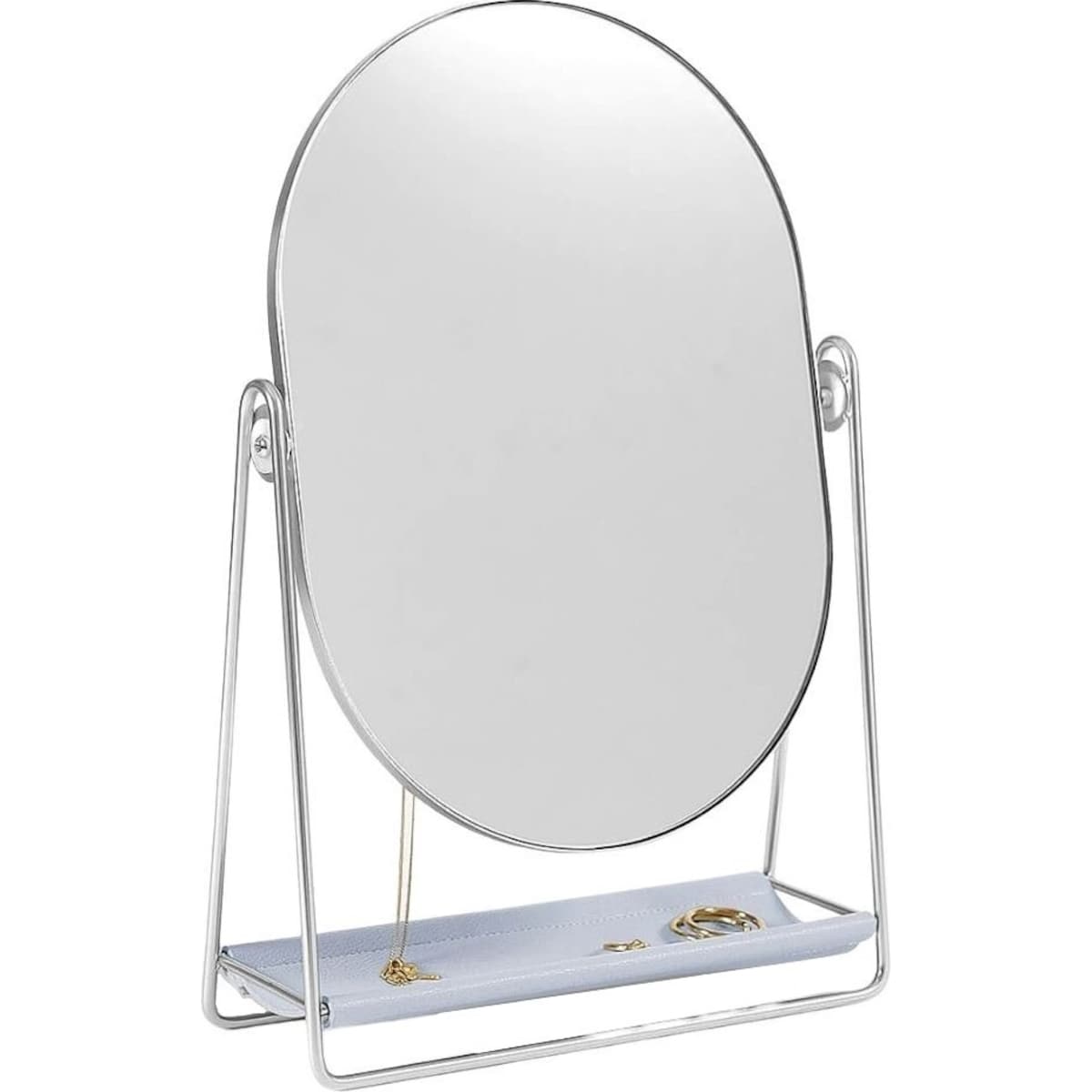 Lusterko Stackers lawendowo-srebrne z organizerem na biżuterię